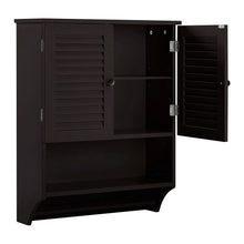 Load image into Gallery viewer, ChooChoo Bathroom Medicine Cabinet 23.6" L x8.9 W x29.3 H Wall Bathroom Cabinet, Double Doors Bathroom Cabinet Wall Mounted with Adjustable Shelves and Towels Bar