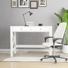 Load image into Gallery viewer, ChooChoo Home Office Desk Writing Computer Table Modern Design White Desk with Drawers, Makeup Vanity Table