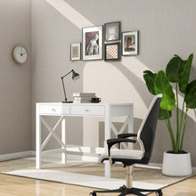 Load image into Gallery viewer, ChooChoo Home Office Desk Writing Computer Table Modern Design White Desk with Drawers, Makeup Vanity Table