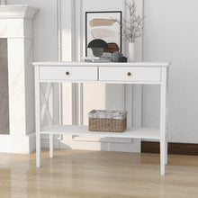 Load image into Gallery viewer, ChooChoo Console Sofa Table Classic X Design with 2 Drawers, Entryway Hall Table, Accent Tables Easy Assembly