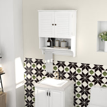 Load image into Gallery viewer, ChooChoo Bathroom Medicine Cabinet 23.6" L x8.9 W x29.3 H Wall Bathroom Cabinet, Double Doors Bathroom Cabinet Wall Mounted with Adjustable Shelves and Towels Bar