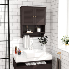 Load image into Gallery viewer, ChooChoo Bathroom Medicine Cabinet 23.6" L x8.9 W x29.3 H Wall Bathroom Cabinet, Double Doors Bathroom Cabinet Wall Mounted with Adjustable Shelves and Towels Bar