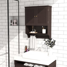 Load image into Gallery viewer, ChooChoo Bathroom Medicine Cabinet 23.6" L x8.9 W x29.3 H Wall Bathroom Cabinet, Double Doors Bathroom Cabinet Wall Mounted with Adjustable Shelves and Towels Bar
