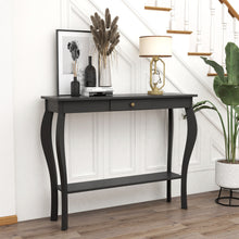Load image into Gallery viewer, ChooChoo Narrow Console Table for Entryway, Silm Sofa Table with Wood Curved Legs, Tall Entryway Table for Hallway, Easy Assembly