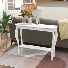 Load image into Gallery viewer, ChooChoo Narrow Console Table for Entryway, Silm Sofa Table with Wood Curved Legs, Tall Entryway Table for Hallway, Easy Assembly