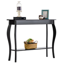 Load image into Gallery viewer, ChooChoo Narrow Console Table for Entryway, Silm Sofa Table with Wood Curved Legs, Tall Entryway Table for Hallway, Easy Assembly