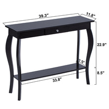 Load image into Gallery viewer, ChooChoo Narrow Console Table for Entryway, Silm Sofa Table with Wood Curved Legs, Tall Entryway Table for Hallway, Easy Assembly