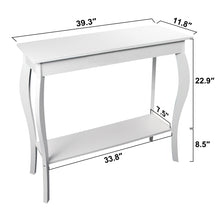Load image into Gallery viewer, ChooChoo Narrow Console Table for Entryway, Silm Sofa Table with Wood Curved Legs, Tall Entryway Table for Hallway, Easy Assembly