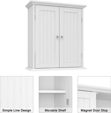Load image into Gallery viewer, ChooChoo Bathroom Wall Cabinet, Over The Toilet Space Saver Storage Cabinet, Medicine Cabinet with 2 Door and Adjustable Shelves, Cupboard