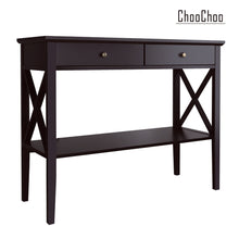 Load image into Gallery viewer, ChooChoo Console Sofa Table Classic X Design with 2 Drawers, Entryway Hall Table, Accent Tables Easy Assembly