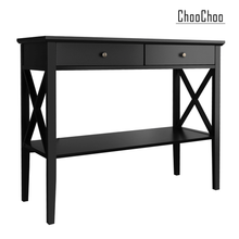 Load image into Gallery viewer, ChooChoo Console Sofa Table Classic X Design with 2 Drawers, Entryway Hall Table, Accent Tables Easy Assembly