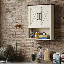 Load image into Gallery viewer, Wall Cabinet, Storage Cabinet with 2 Shelves for Garage, Bathroom
