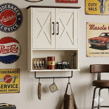 Load image into Gallery viewer, Wall Cabinet, Storage Cabinet with 2 Shelves for Garage, Bathroom

