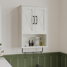 Load image into Gallery viewer, Wall Cabinet, Storage Cabinet with 2 Shelves for Garage, Bathroom
