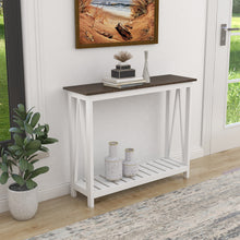 Load image into Gallery viewer, ChooChoo Console Table for Entryway Sofa Tables Living Room Farmhouse, Hallway Foyer Table Narrow with Shelf
